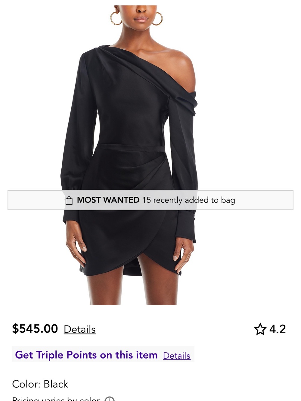 NEW with Tags - SIMKHAI - Cameron One Shoulder Mini Dress - Size 10